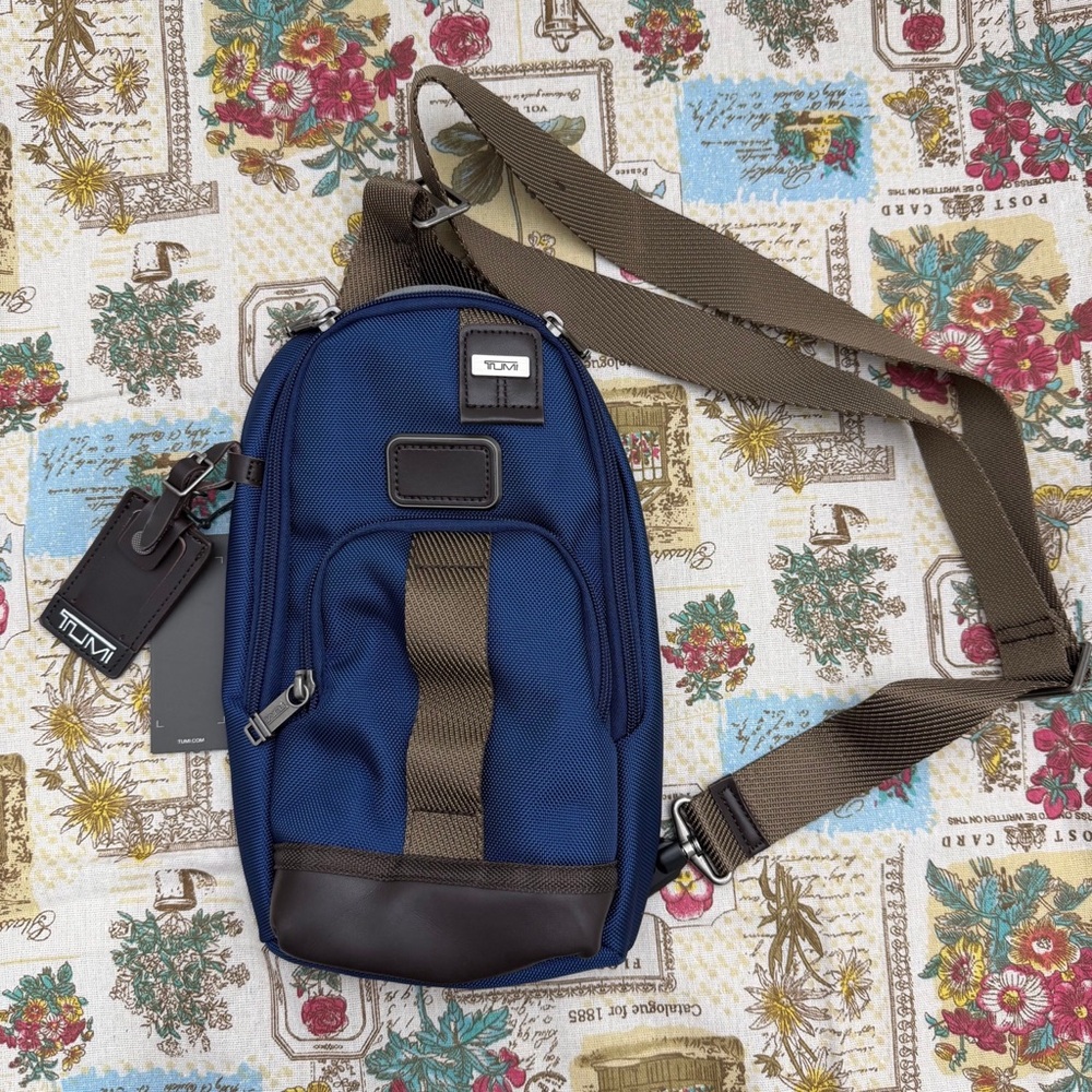 Tumi Alpha Bravo Anti-Theft Chest Sling Bag | Tactical Blue Crossbody